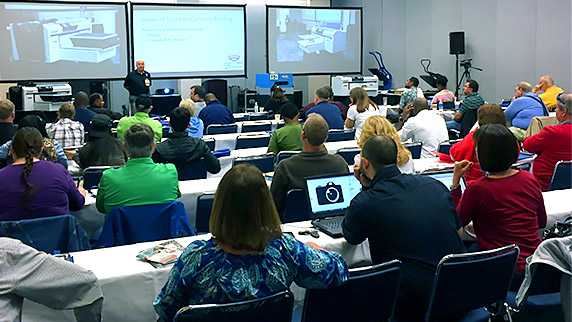 Equipment Zone F2000 DTG Printer Class at ISS Nashville